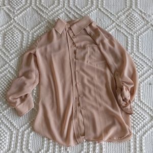 Button-up nude top